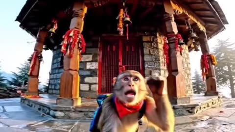 😂🤗Jai bhole Nath 😅🤗dekh lo monkey ko kse reels bna rha h esha kani nhi dekha hoga 🙈🙉😅♥️😅