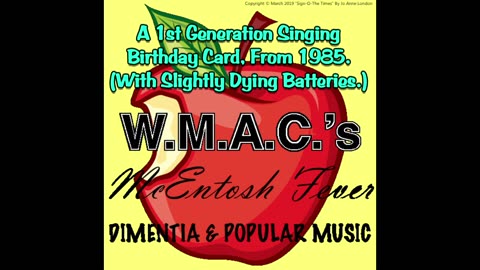 1st Generation Singing Birthday Card From 1985