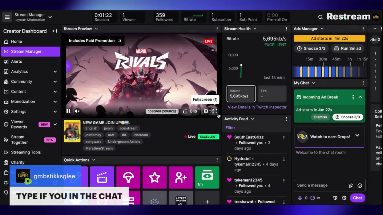 FRIDAY STREAM. GAMING LIVE. SMALL UPDATE. JOIN UP WE LITTTT