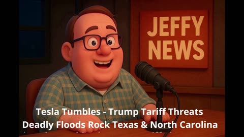 July 8 2025 – Deadly Floods Rock Texas & North Carolina - Tesla Tumbles - Trump Tariff Threats