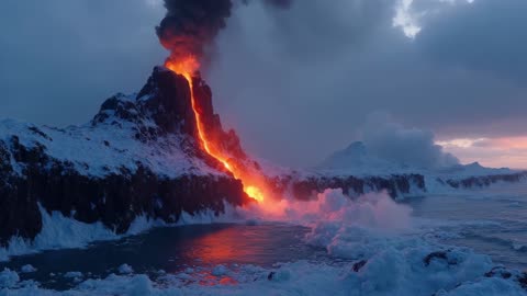 Fiery Volcano Melts Glaciers: Apocalyptic Footage of Nature’s Fury