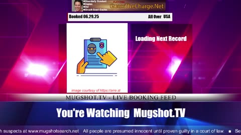 Mugshot TV - Live Arrest Booking Video Stream