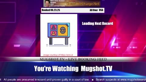 Mugshot TV - Live Arrest Booking Video Stream