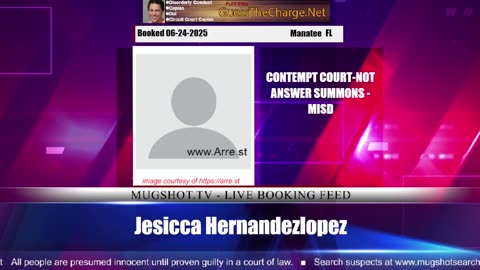 Mugshot TV - Live Arrest Booking Video Stream