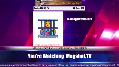 Mugshot TV - Live Arrest Booking Video Stream