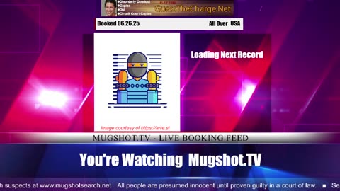 Mugshot TV - Live Arrest Booking Video Stream
