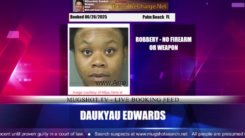 Mugshot TV - Live Arrest Booking Video Stream