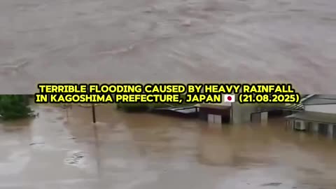🌊Terrible flooding caused by heavy rainfall in Kaseda, Kagoshima Prefecture, Japan 🇯🇵 (21.08.2025)