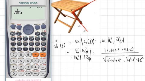 Một chiếc bàn gấp gọn đã được thiết lập hệ tọa độ Oxyz. Điểm A là chân bàn tiếp xúc..
