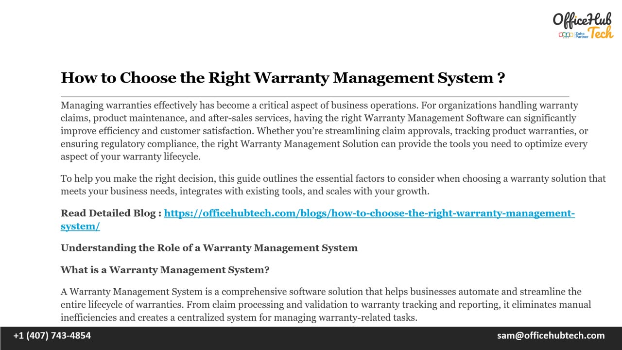 How to Choose the Right Warranty Management System ?