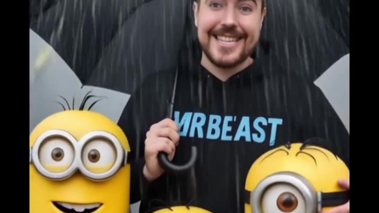 Mr Beast in the rain