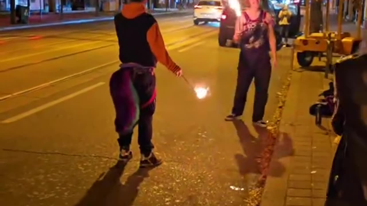 Fire Spinner Accidentally Sets Furry Tail On Fire