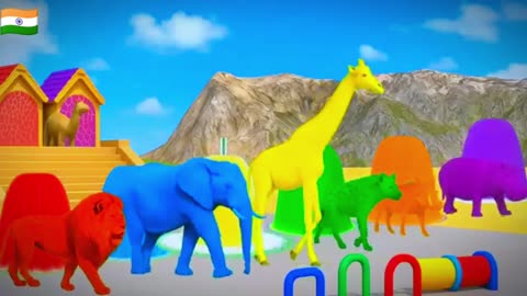 Colorful Painted Animal Sounds Song Animal Sounds | Nursery Rhymes For Kids by Little Bunny Learns
