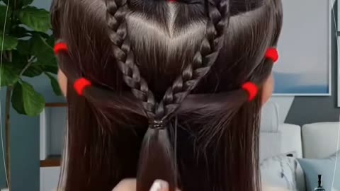 Adorable Braided Heart Hairstyle for Kids
