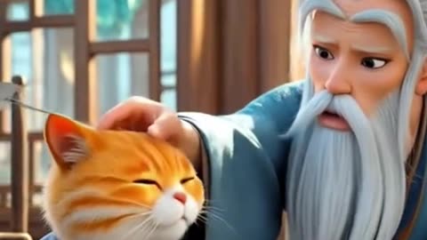 Heartwarming Bond: Cat Adorably Loves Her Grandfather's Jolly Mind