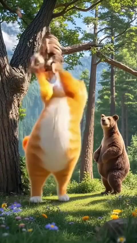 Cat and Bear