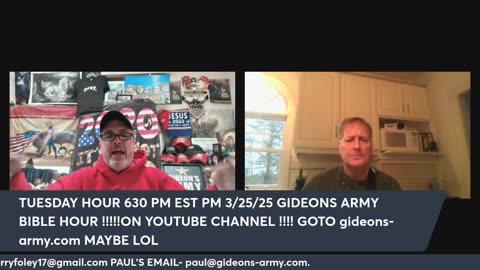 GIDEONS ARMY MONDAY LIVE 930 AM 3/24