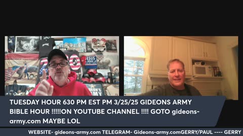 GIDEONS ARMY MONDAY LIVE 930 AM 3/24