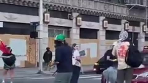 Female Anti-ICE Rioter got Run Over by a Car in LA