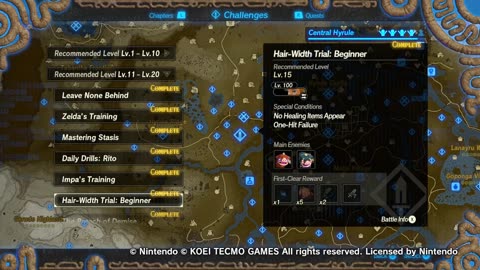 Hyrule Warriors Age Of Calamity Guerreros De Hyrule La Era De Calamidad Hair-Width Trial Beginner