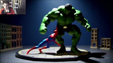 Outtake #1,025 Of The Spider-Man Action Figure VS Hulk Action Figure In A Battle Fake Stop Motion