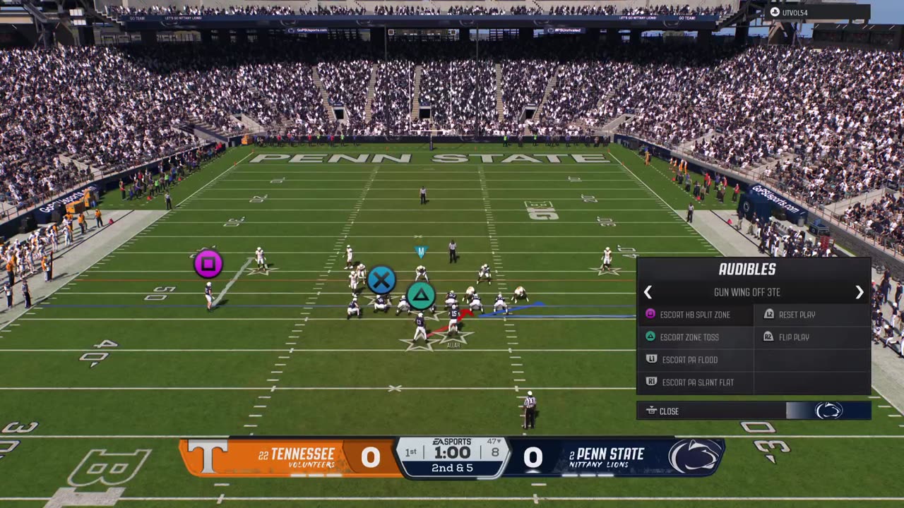 College football 26 CFP Online Ranked Game - Penn State VS Tennesse - HDR