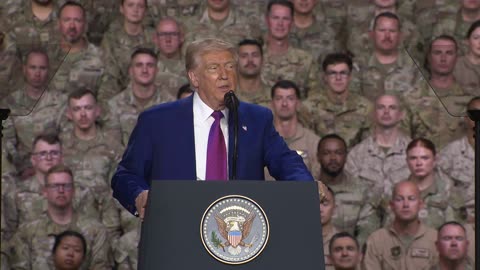 President Trump Delivers Remarks to Troops at Al Udeid Air Base, May 15, 2025