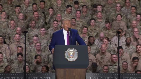 President Trump Delivers Remarks to Troops at Al Udeid Air Base, May 15, 2025