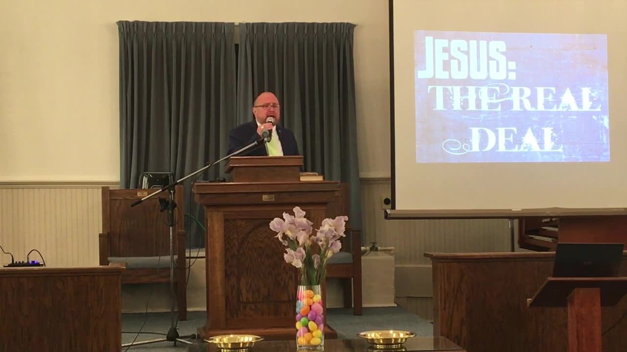 Pastor Gene Miller at Castleberry Baptist Church on April 20, 2025.