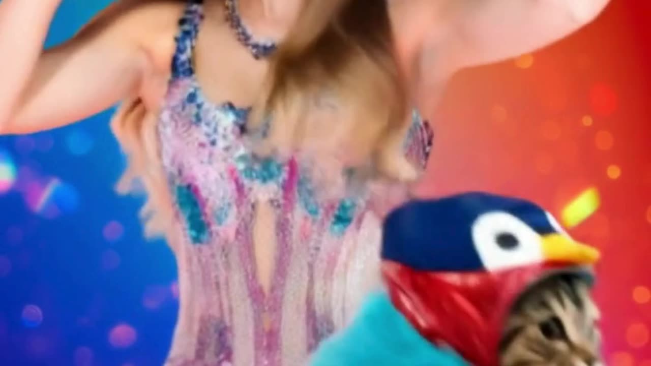 Penguin Cat & Taylor Swift Dancing #cat #dancingcat #petdance #dancingpets #catdancer #dance #funny