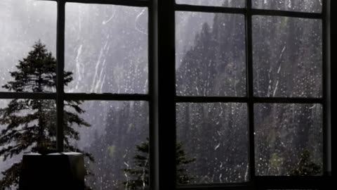 Thunderstorm & Heavy Rain on Window - Deep Sleep, Focus & Meditation Sounds