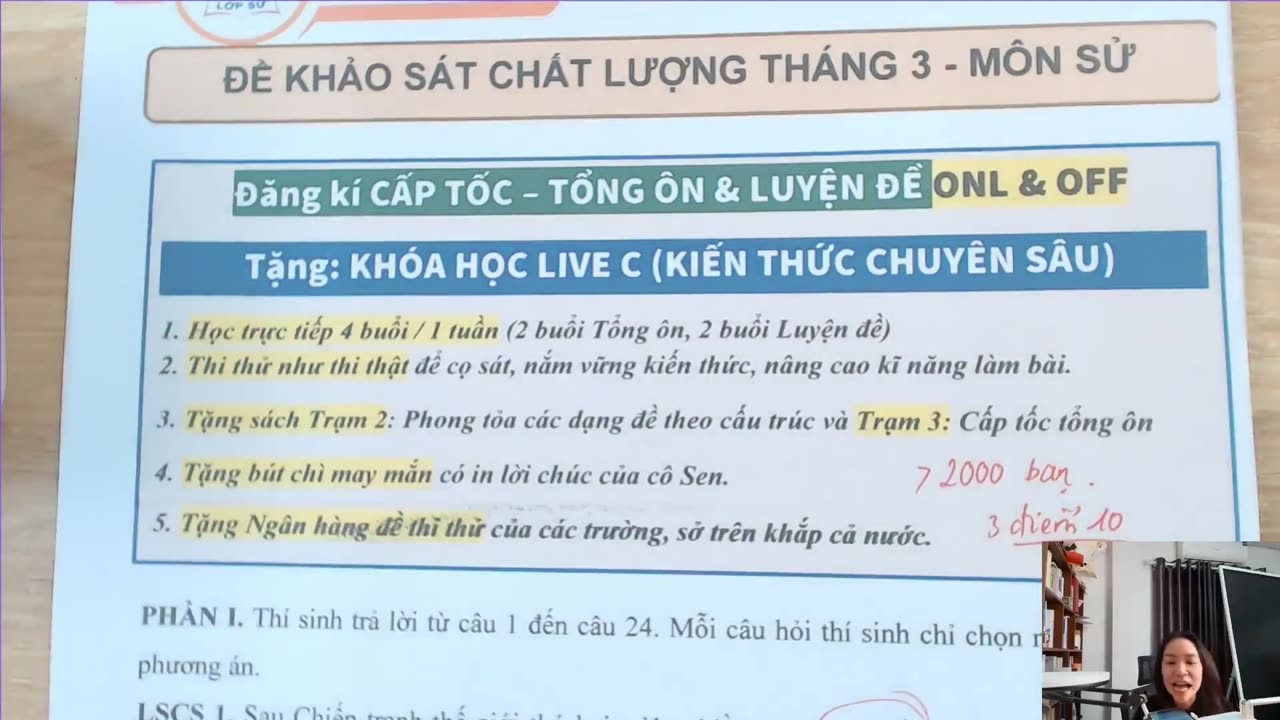 CHỮA ĐỀ KHẢO SÁT CHẤT LƯỢNG CUỐI THÁNG 3