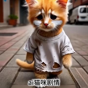 A poor kitten is disappointed about the school uniform. See what happens next