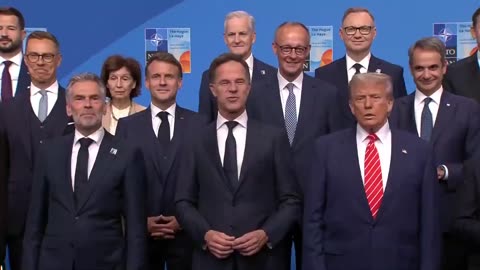 POTUS participates in the family photo at the NATO Summit in The Hague, Netherlands.