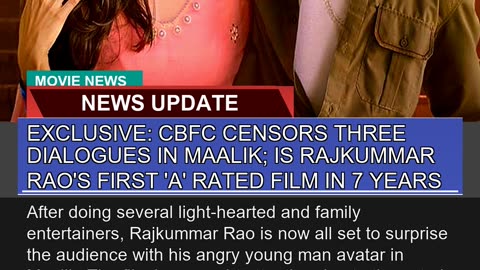 Exclusive Cbfc Censors Three Dialogues in Maalik