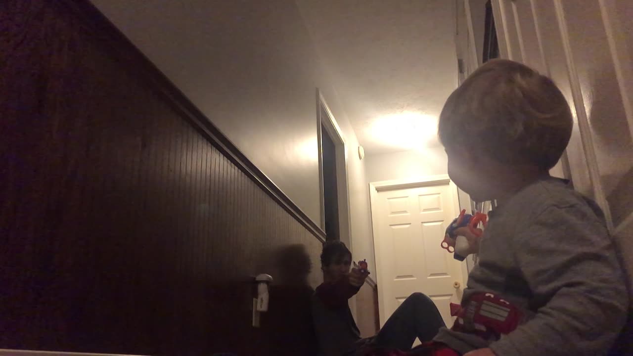 Headshot - Little Boy With Nerf Gun