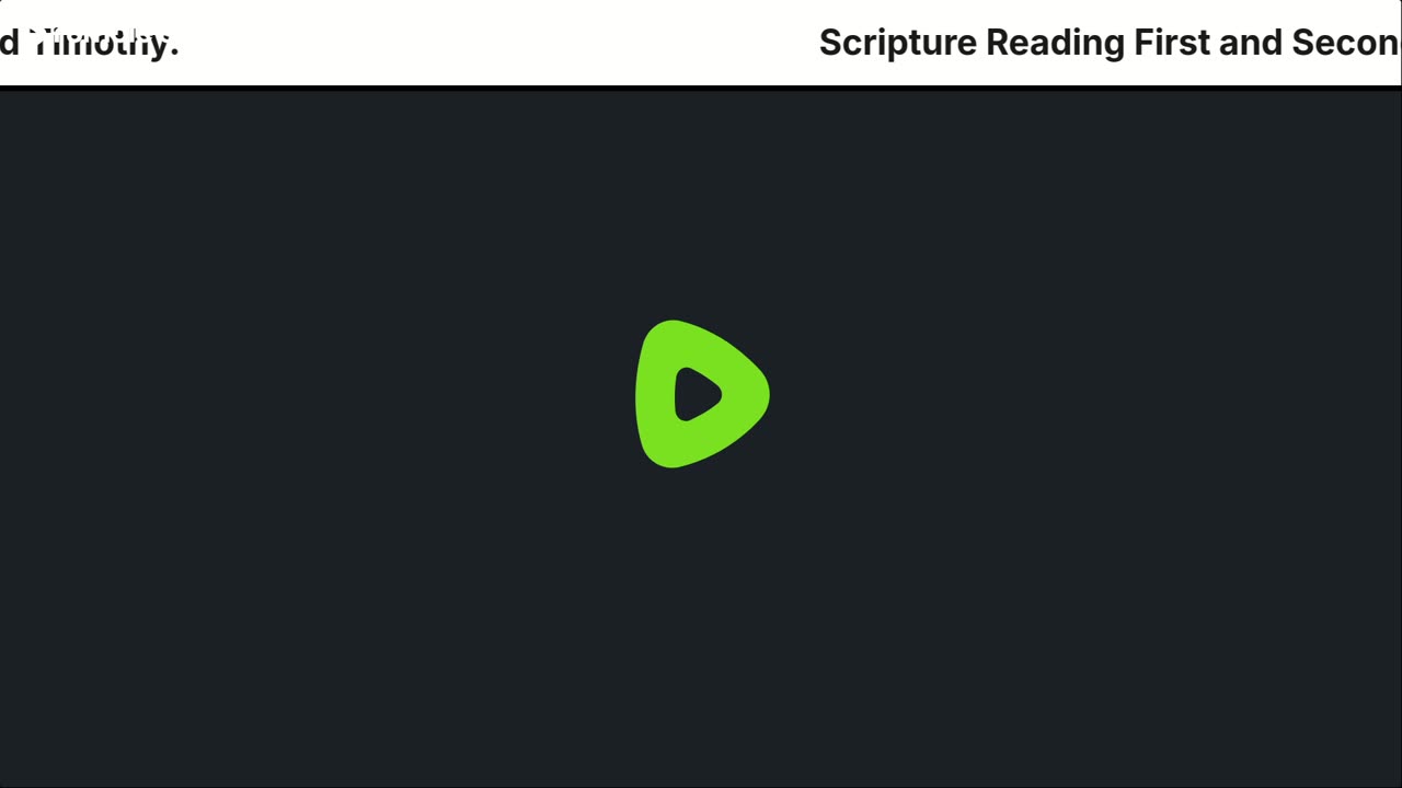 Scripture Reading 1/8/2026. First and Second Timothy.