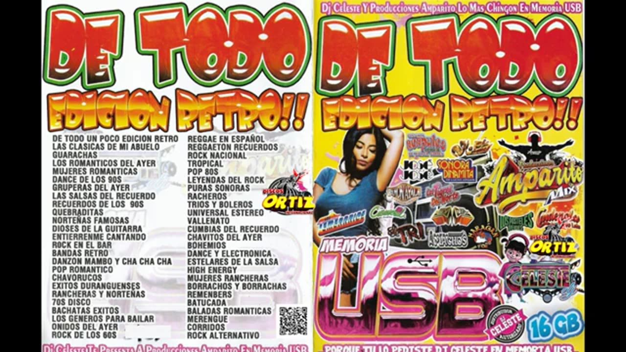 USB De Todo Edicion Retro!! Amparito Dj---Discos Ortiz 2024