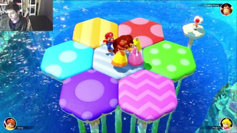 Mario Party Superstars Mushroom Mix-Up Minigame Gameplay Session #7 - Mario VS Peach On Master Level
