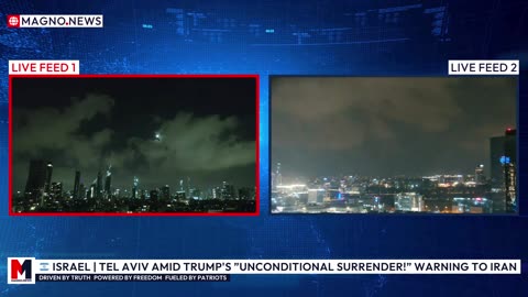 🇮🇱 ISRAEL | Tel Aviv Skyline Following Trump's «Unconditional Surrender!» Warning to Iran [LIVE]