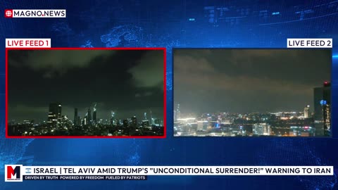 🇮🇱 ISRAEL | Tel Aviv Skyline Following Trump's «Unconditional Surrender!» Warning to Iran [LIVE]
