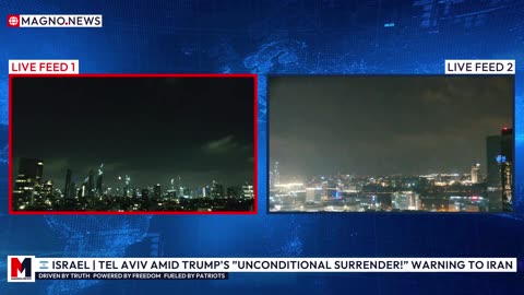 🇮🇱 ISRAEL | Tel Aviv Skyline Following Trump's «Unconditional Surrender!» Warning to Iran [LIVE]