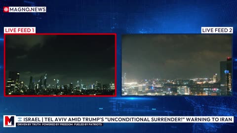 🇮🇱 ISRAEL | Tel Aviv Skyline Following Trump's «Unconditional Surrender!» Warning to Iran [LIVE]
