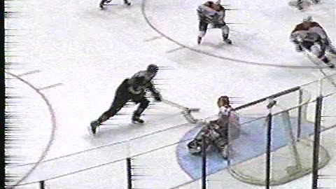 Penguins Sandstrom Goal on Panthers Vanbiesbrook 1996 Playoffs
