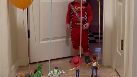 A surprise for the baby on his birthday…