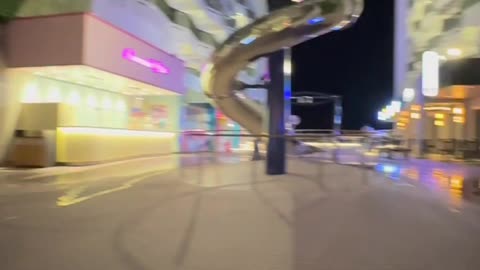MSC World America Deck 8: Ride the Express Elevators to the Slides!