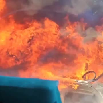 Russian Civilian Passes By Column of Russian Infantry Hit by HIMARS