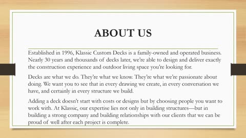 Deck Builders Avon Ohio