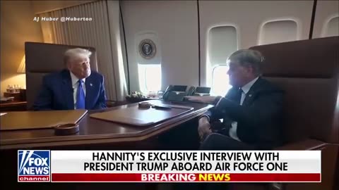 Trump Interview w/ Sean Hannity Airforce 1 in route
