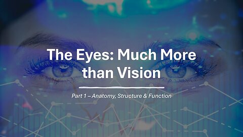 The Eyes – Much More Than Vision | Part 1: Anatomy, Structure & Function